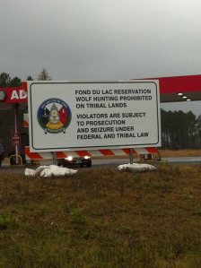 tribal no hunting signs WI